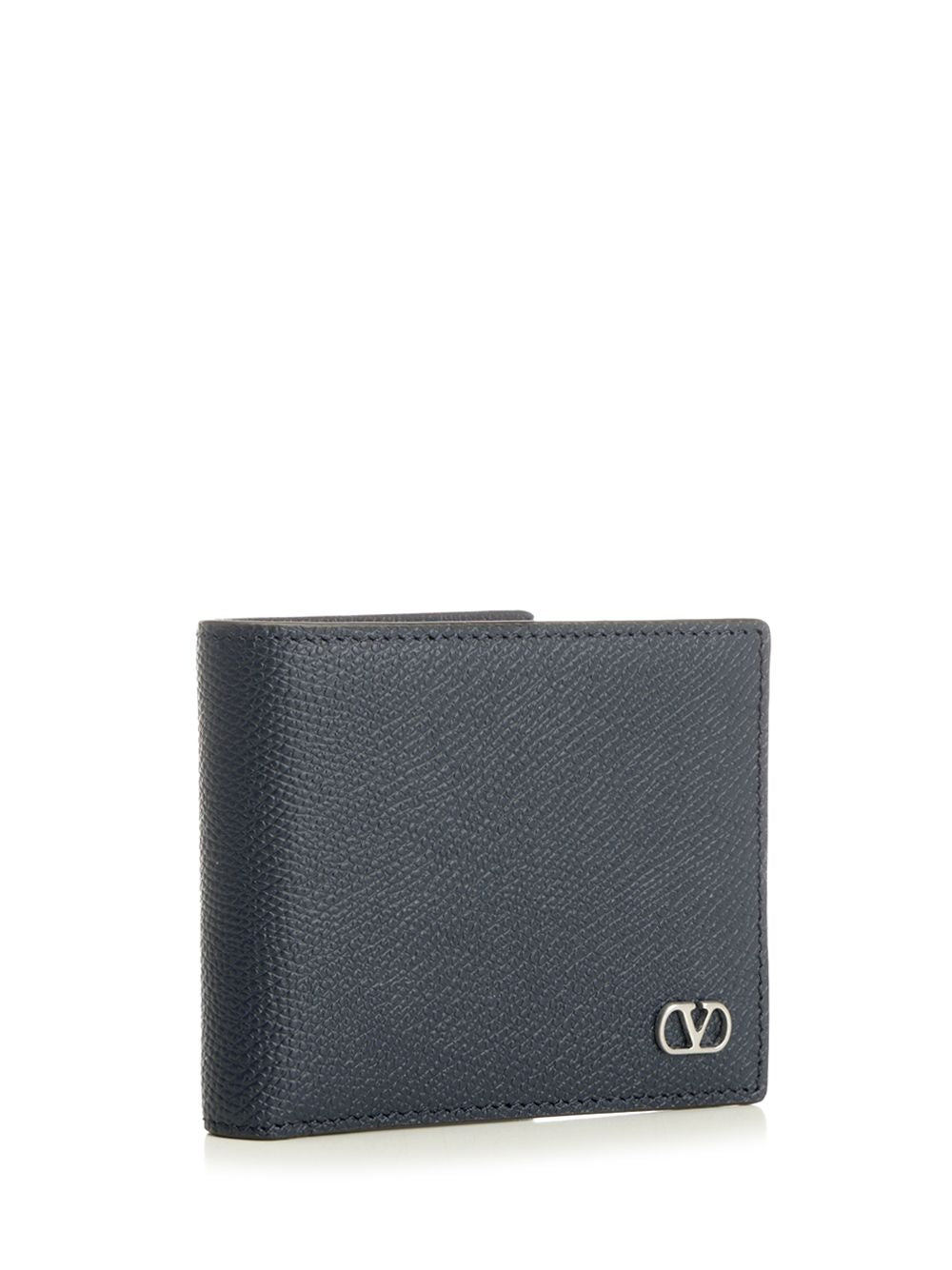 Bifold Wallet Blue Calf Skin