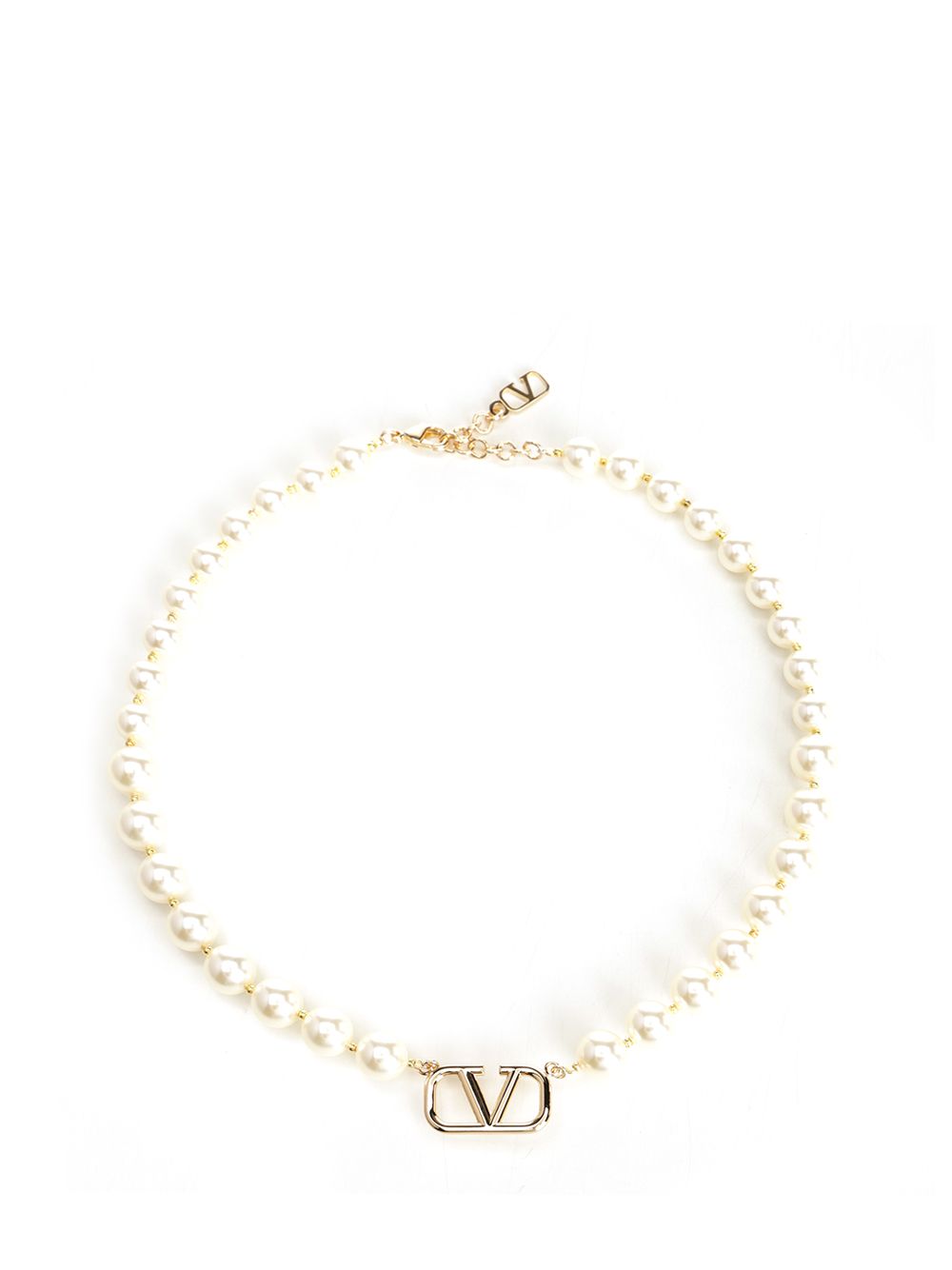 Necklace (perla 8-10mm) | Vlogo Signature Pearl Metallo-Perla Gold Otmaterial Jewelry