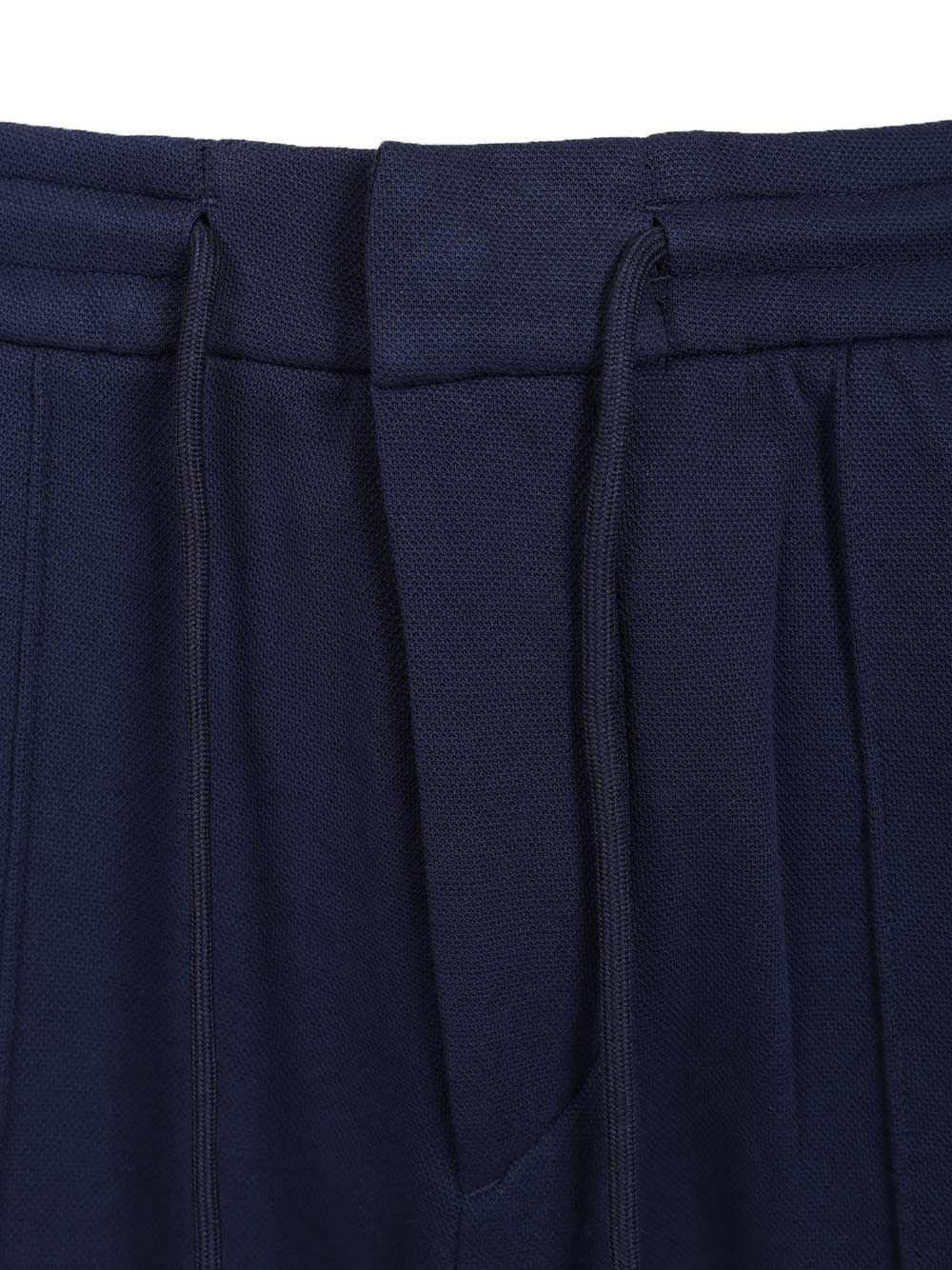 Drawstring Sweatpants Blue Cotton Polyester Trousers