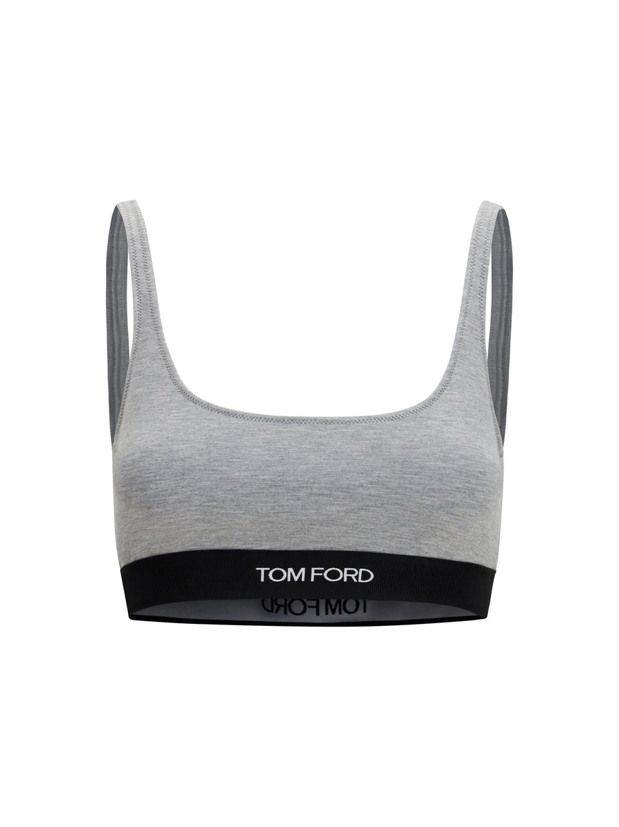 Sports Bra Grey Melange Modal; Elastane Underwear