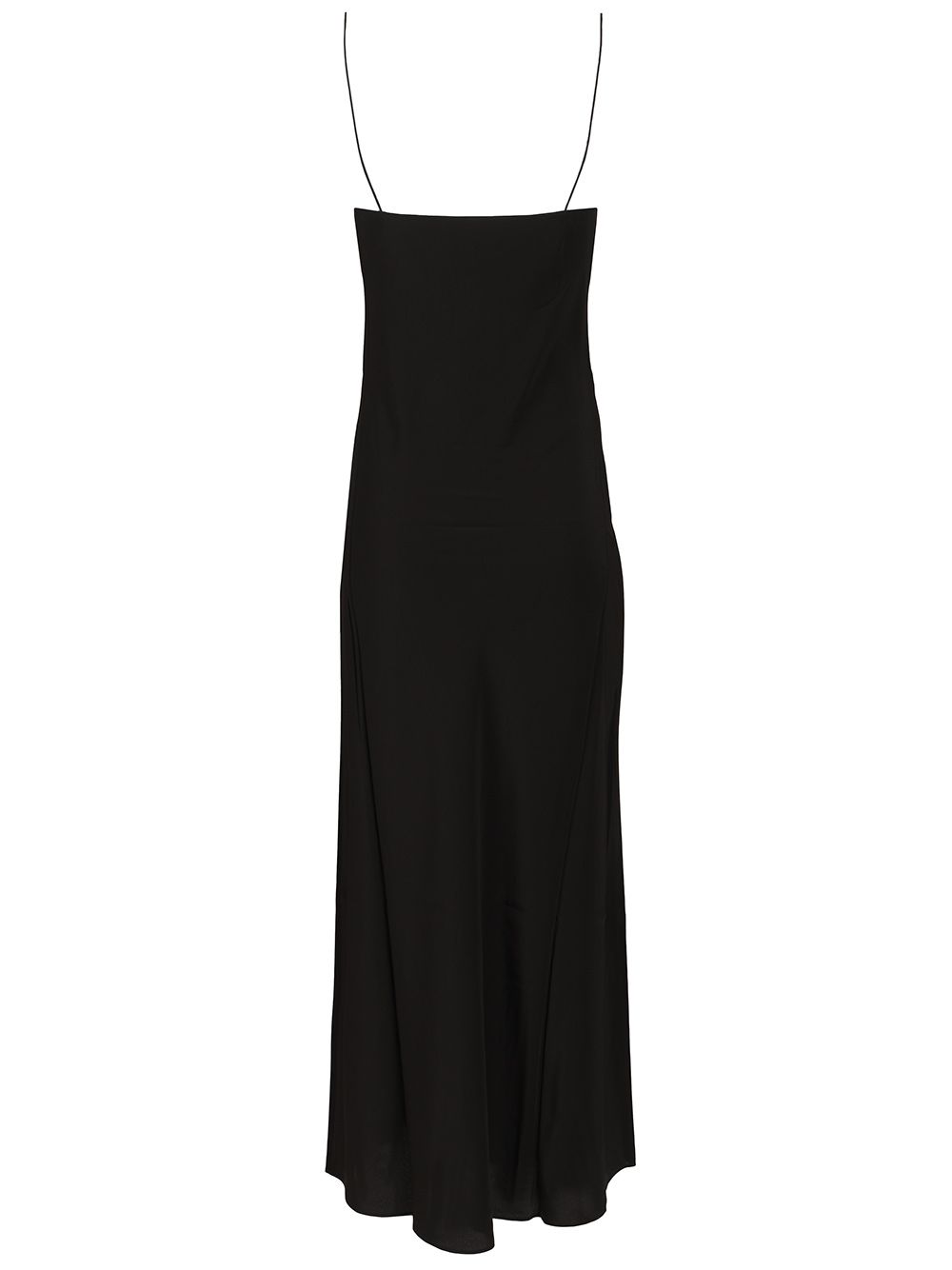Square Slip Dress Black Silk
