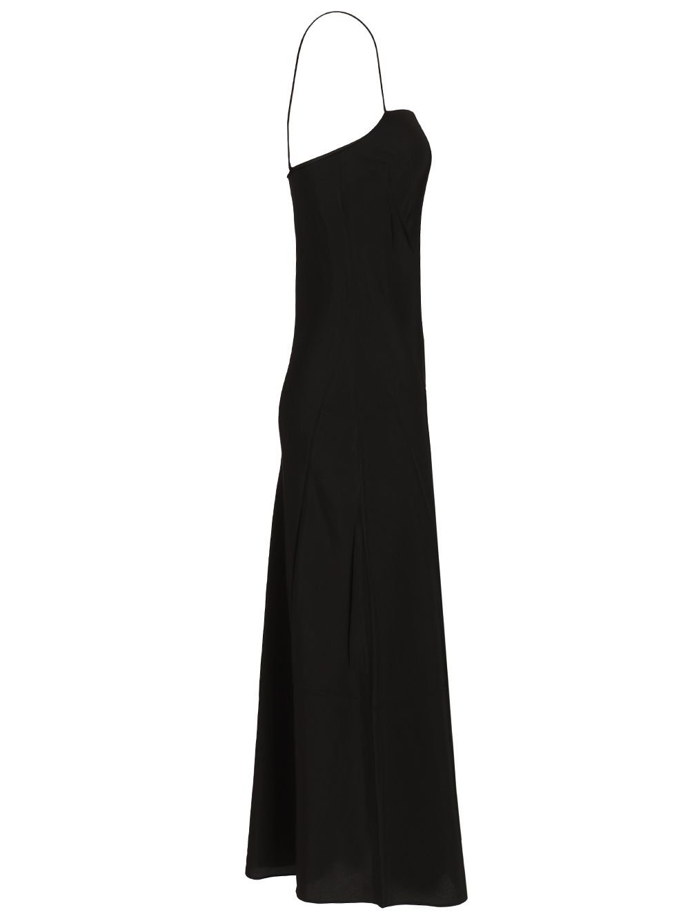 Square Slip Dress Black Silk