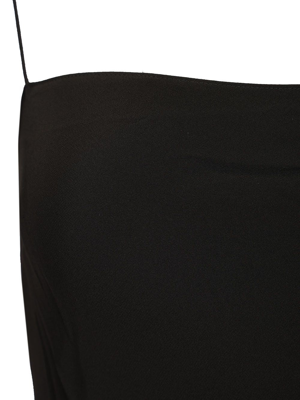 Square Slip Dress Black Silk