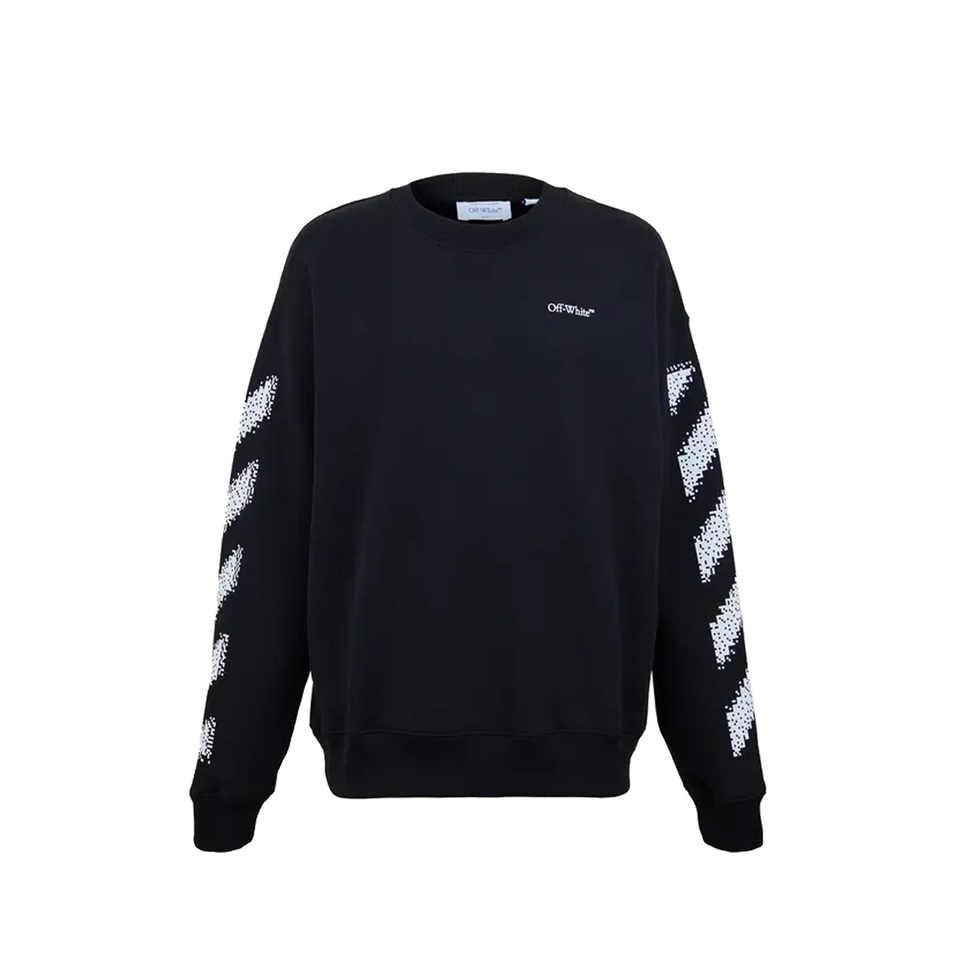 Off White Pixel Diag Sweatshirt Black Cotton