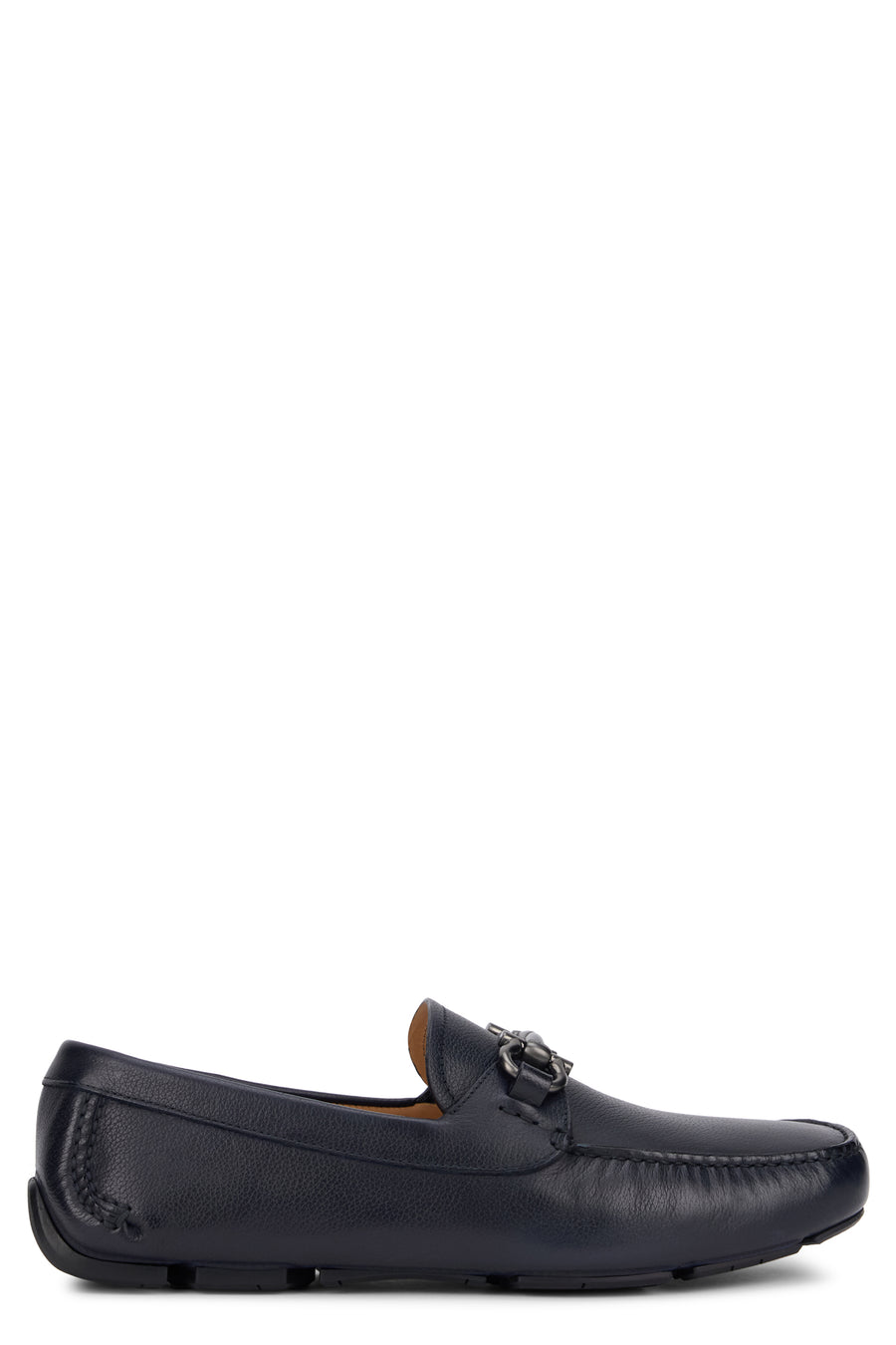Moccasins Gancini Black Calfskin Loafers