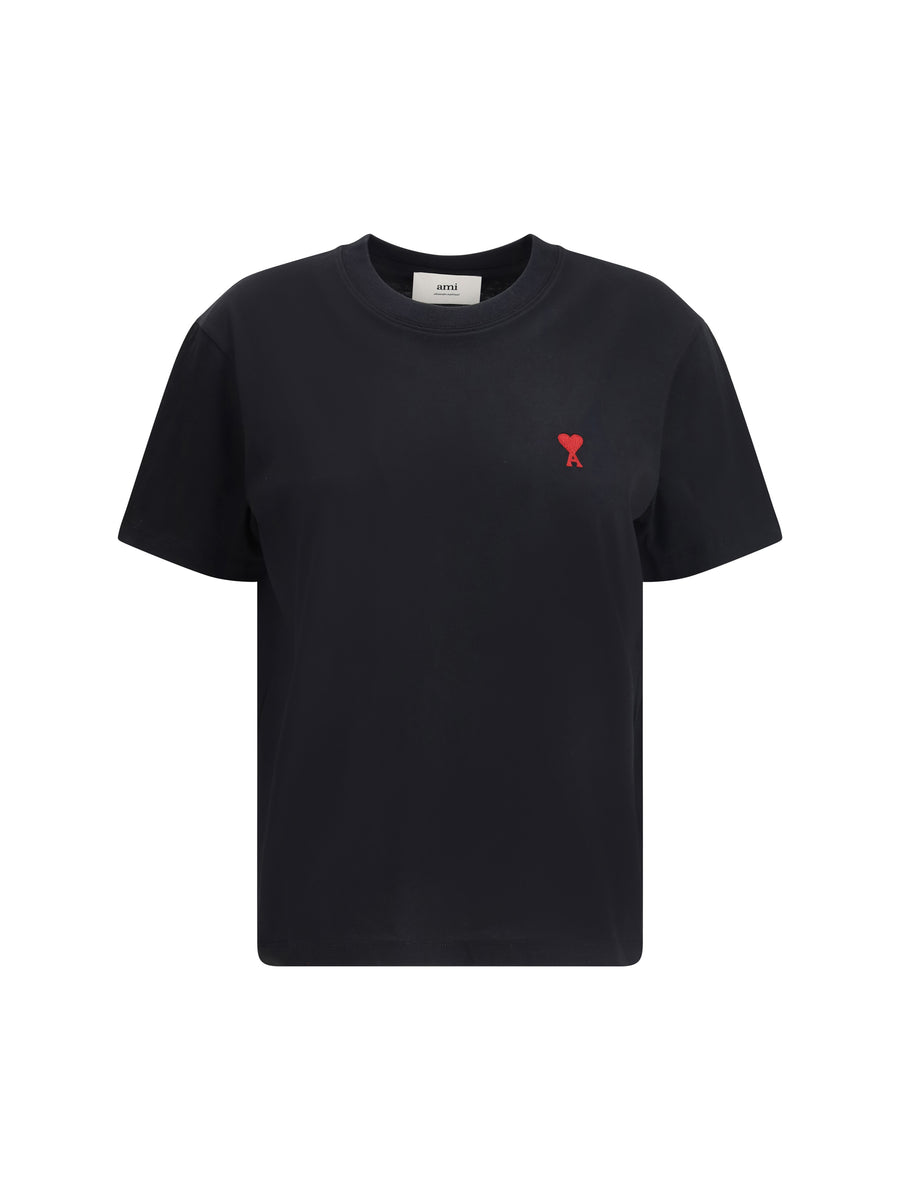 AMI Paris 100% Cotton t-shirt in black