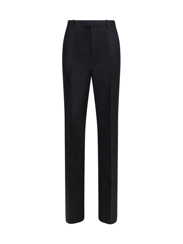 Gucci 100% Silk trousers in black