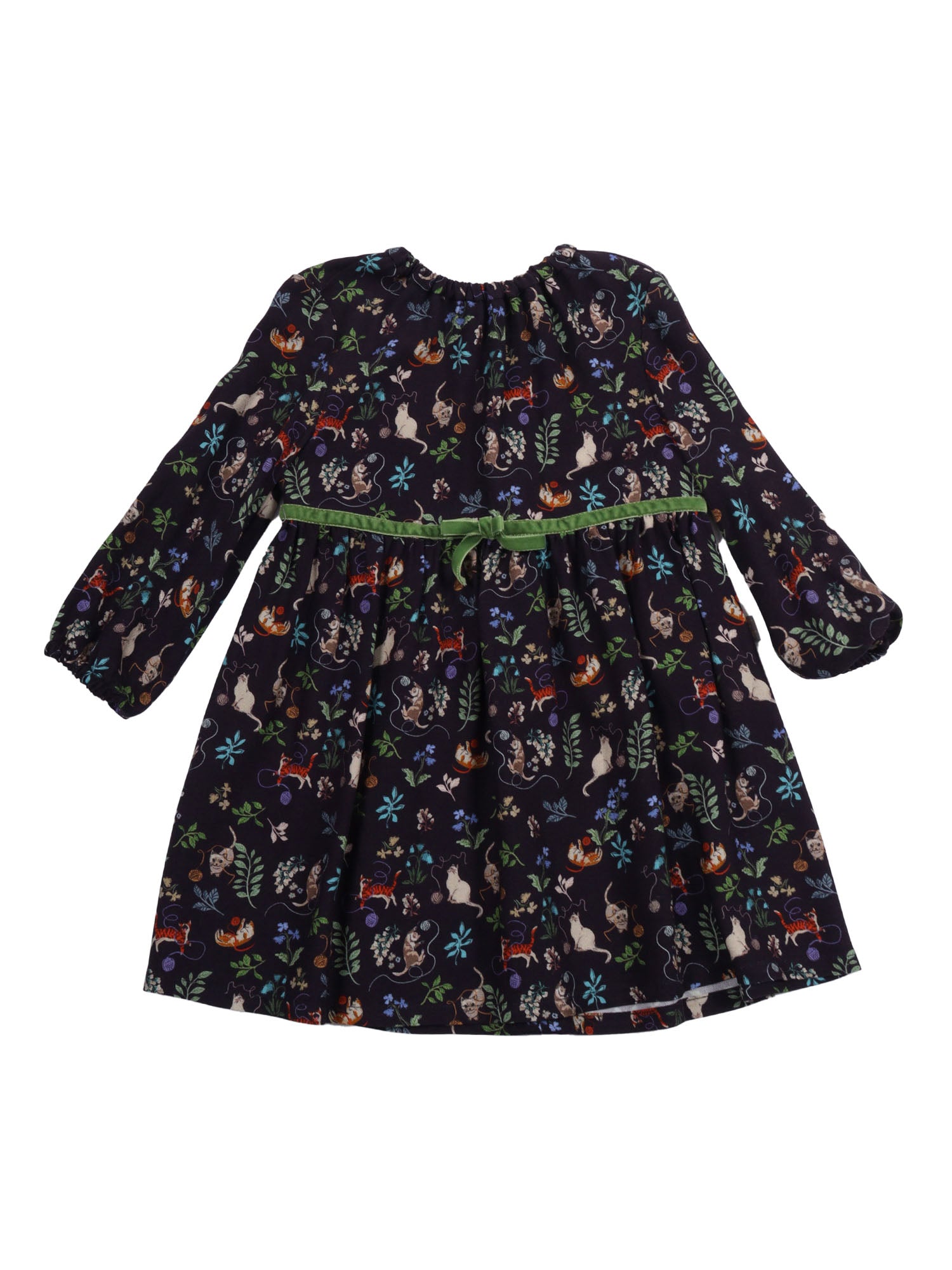 Long Sleeved Dress Blue Viscose