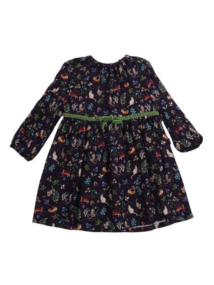 Long Sleeved Dress Blue Viscose