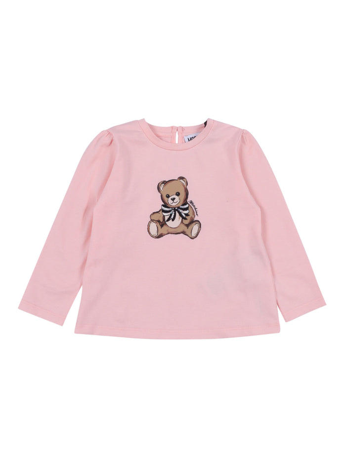 LONG SLEEVE BLOUSE Pink Cotton Elastane