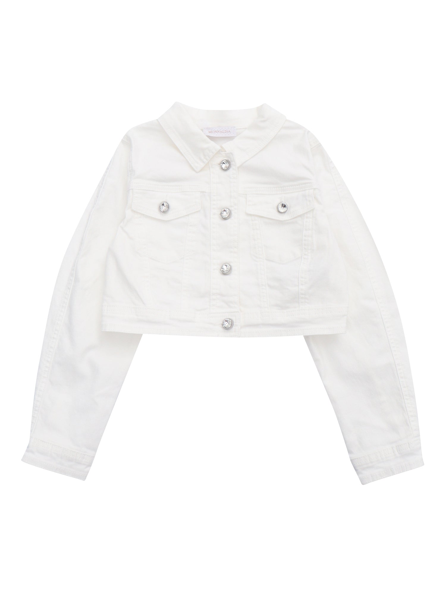 DENIM BASIC JACKET White Cotton Elastan