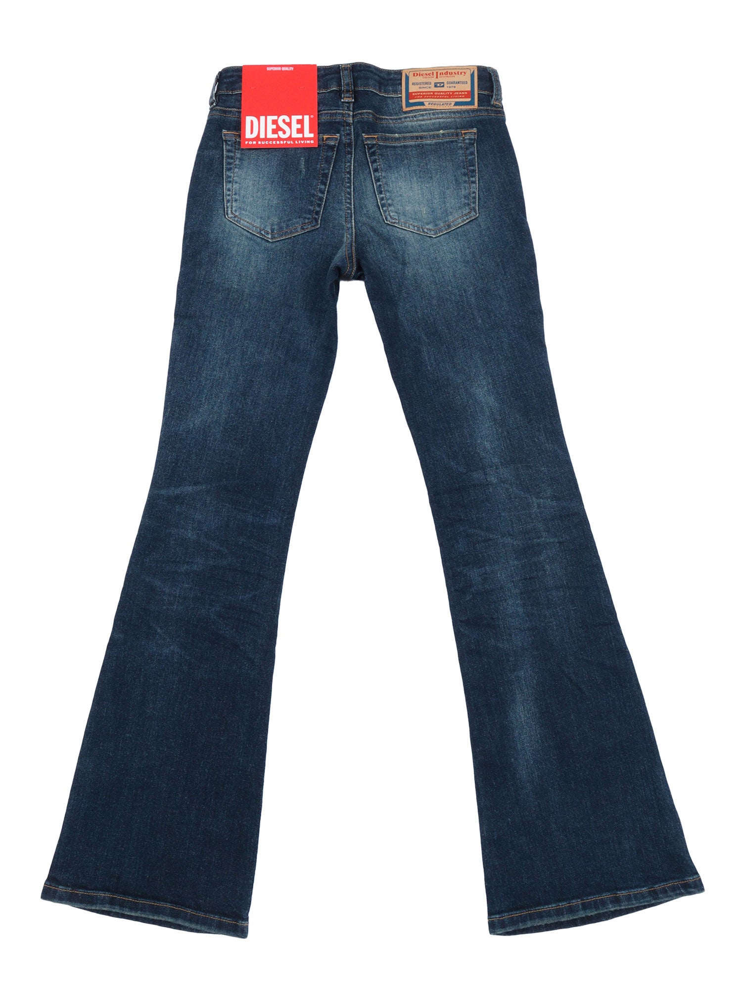 5 Pockets Blue Cotton Elastane Jean