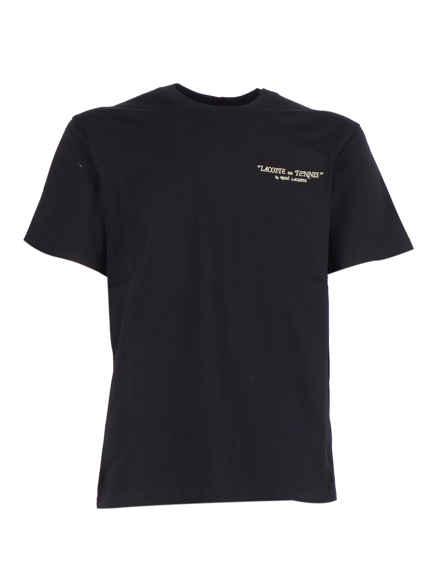 T-SHIRT Black Cotton Short Sleeves