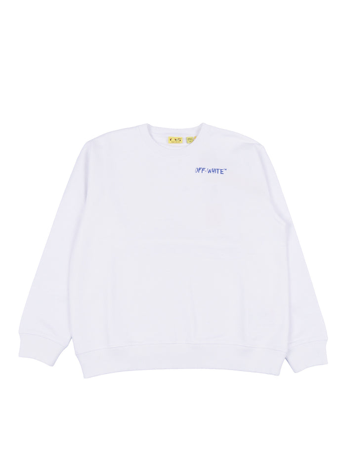 ARROW SKETCH CREWNECK White Cotton Sweatshirt