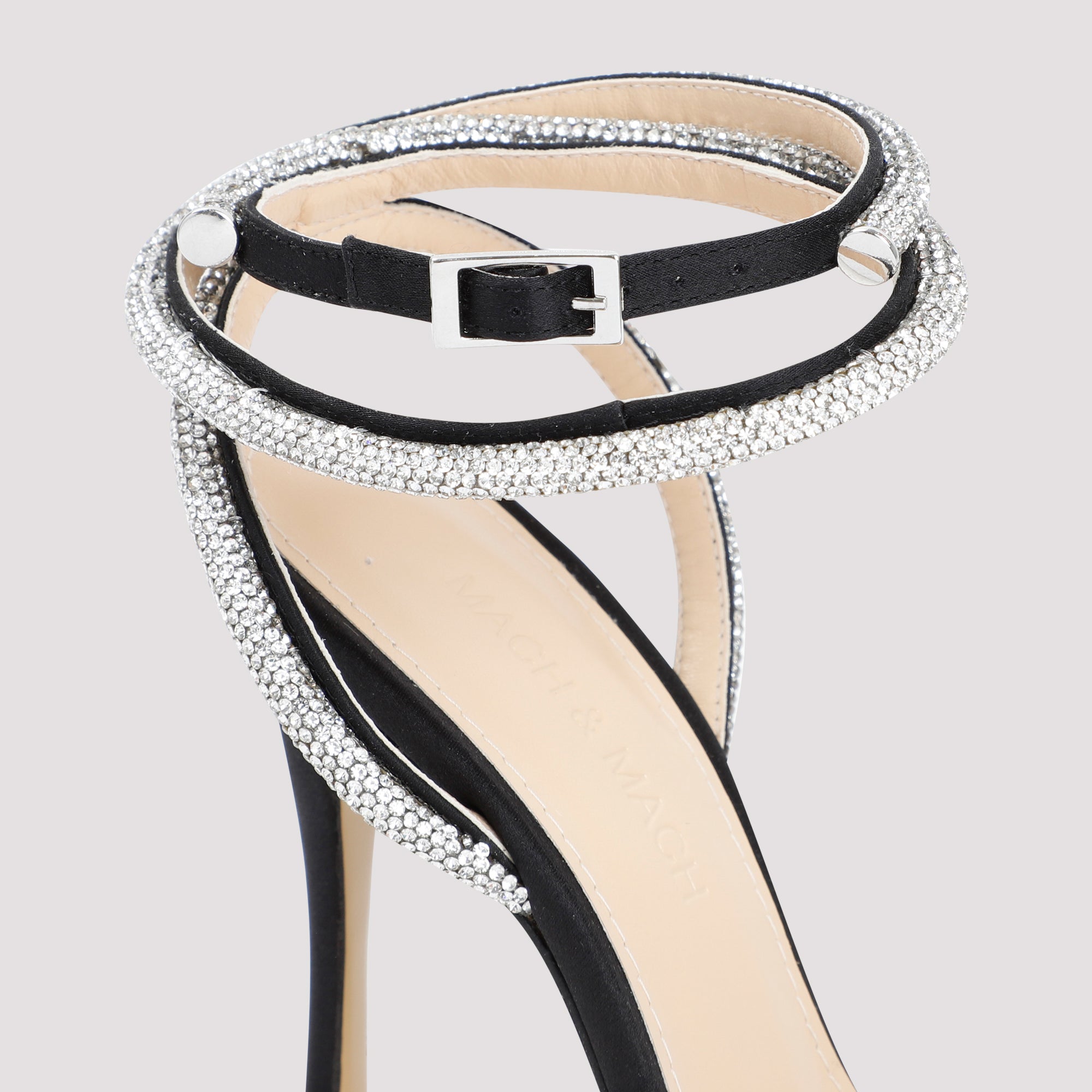 Double Bow Sandal Black Silk