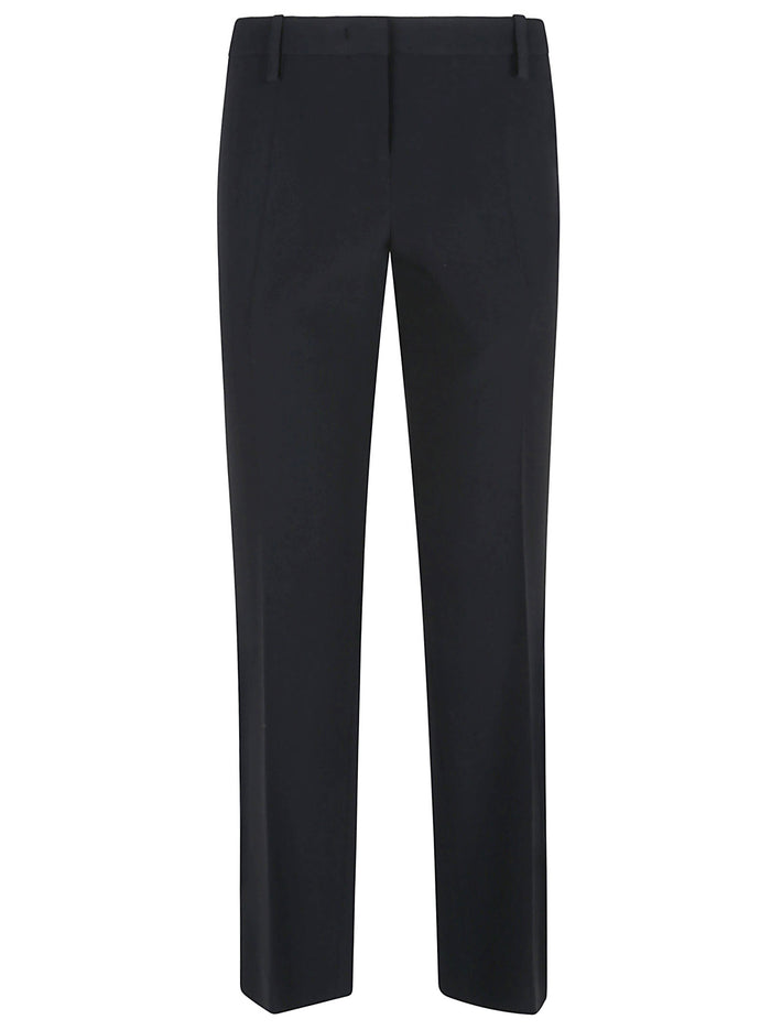 Trousers Black Viscose Ac Pantaloni