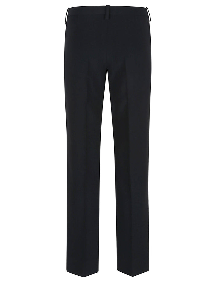 Trousers Black Viscose Ac Pantaloni