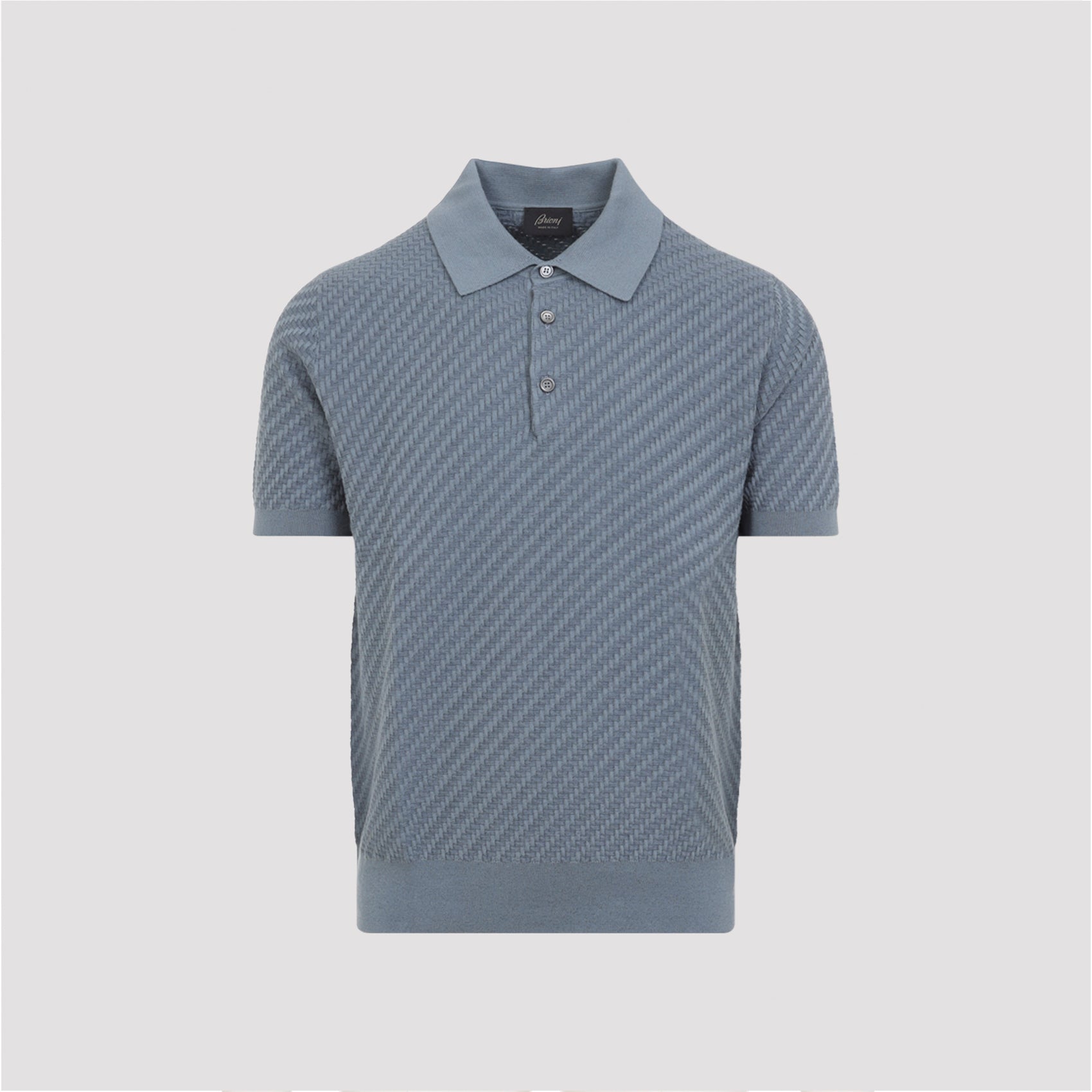 Ss Polo Blue Cotton Silk Cashmere Tshirt