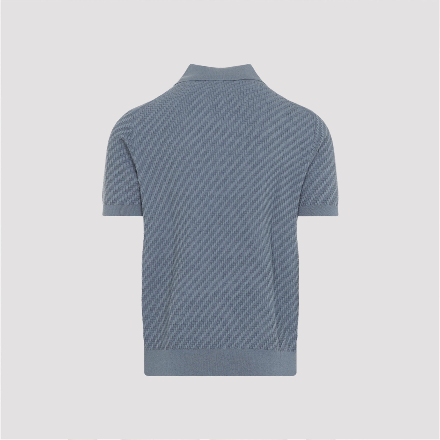Ss Polo Blue Cotton Silk Cashmere Tshirt