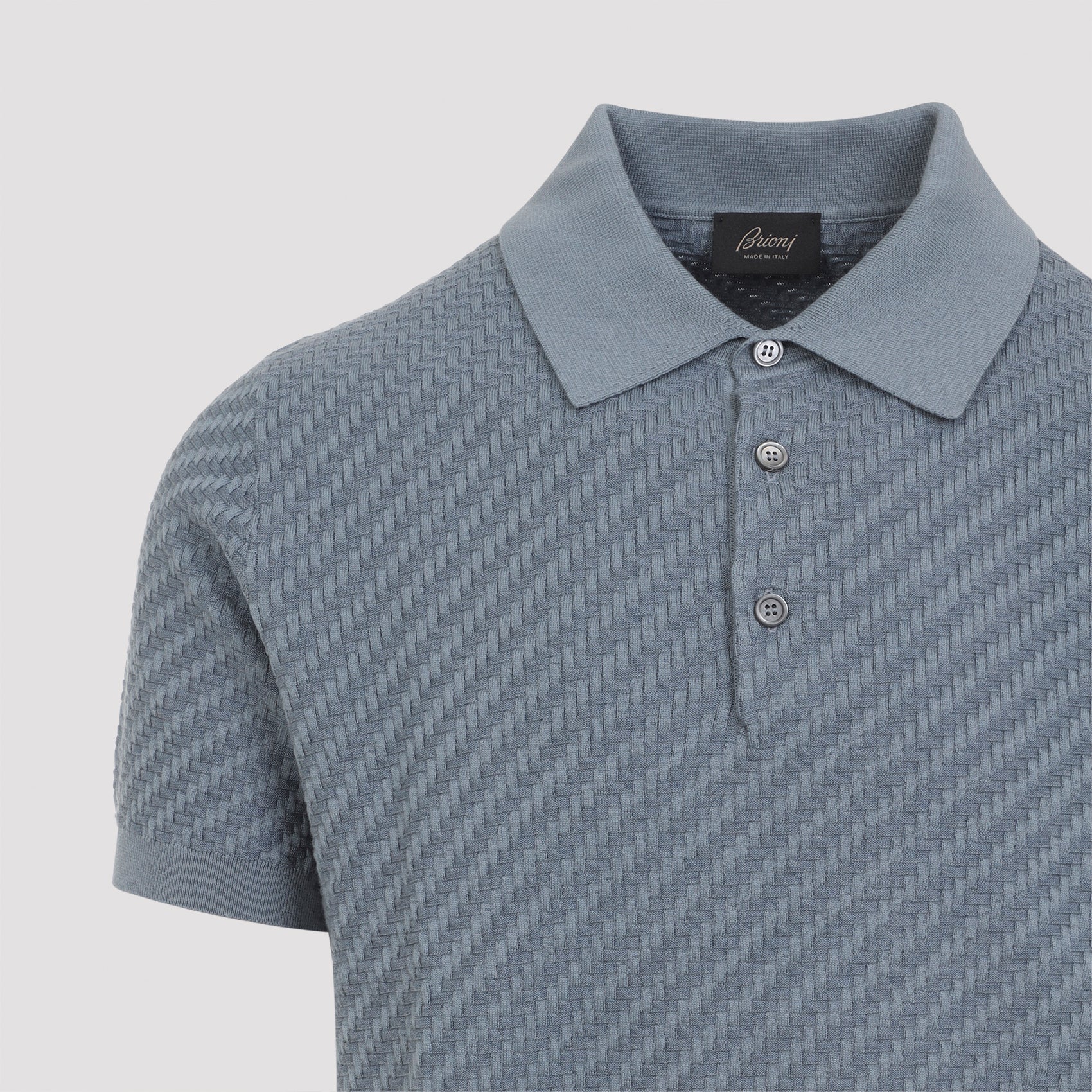 Ss Polo Blue Cotton Silk Cashmere Tshirt