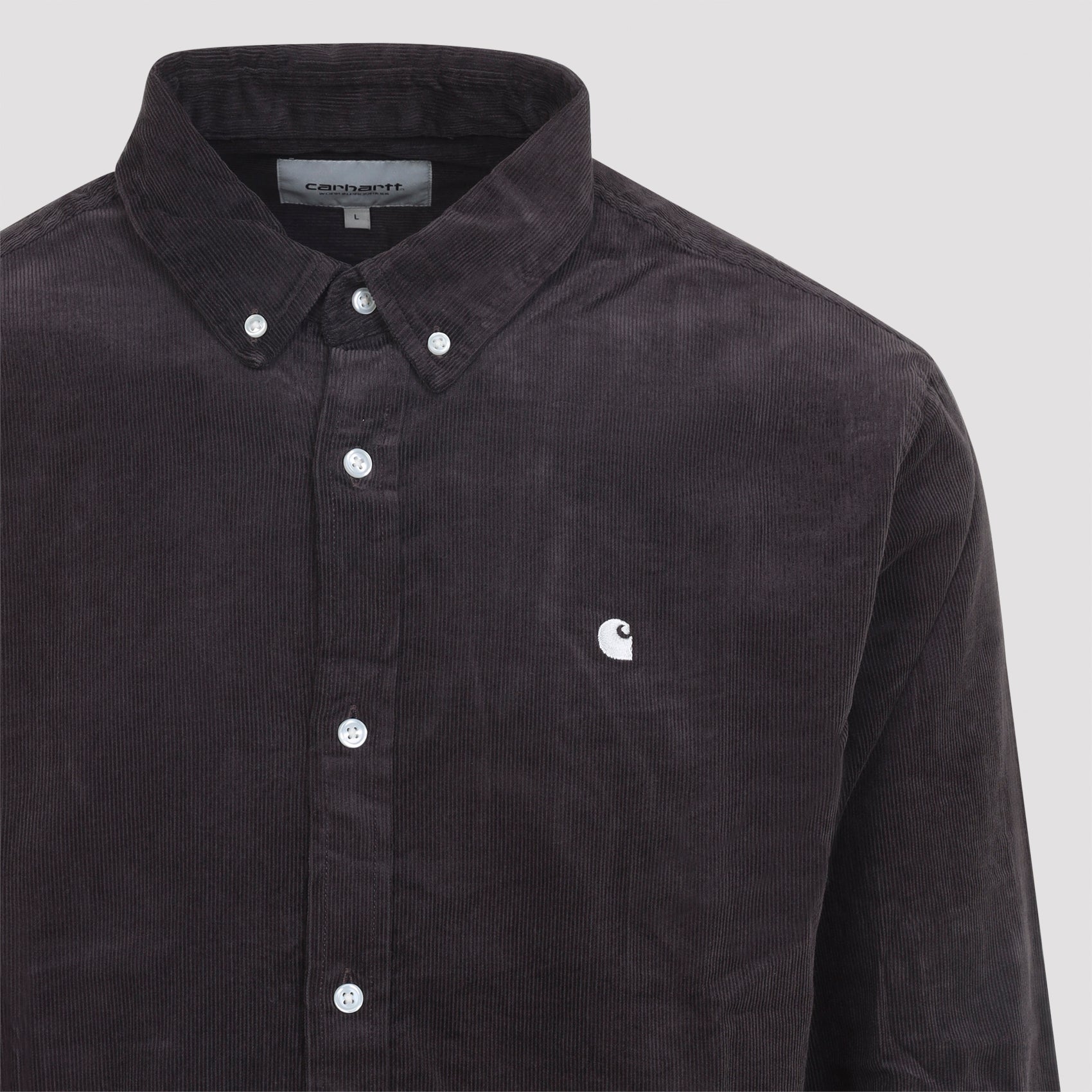 Madison Fine Cord Shirt Grey Cotton