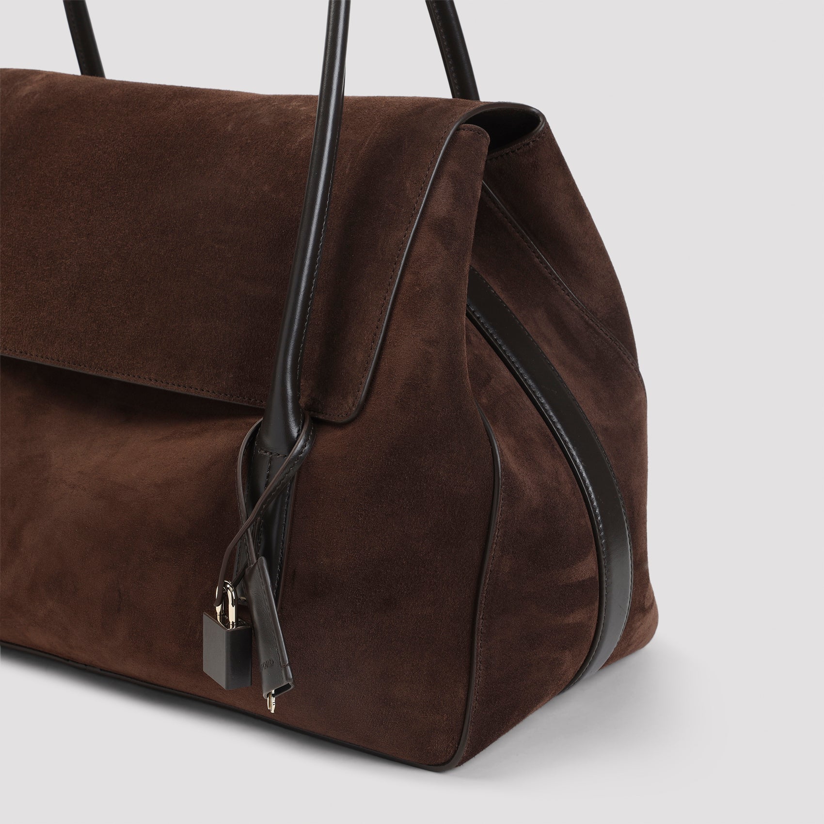 Calf Leather Shoulder Bag Brown