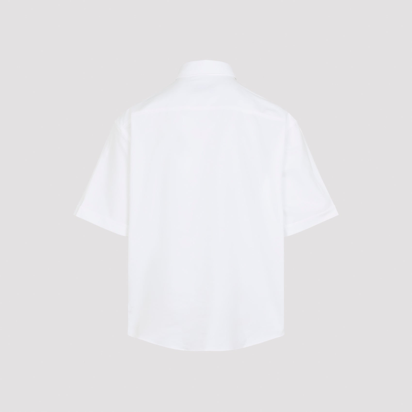 Ami Boxy Short Sleeve Shirt White Cotton