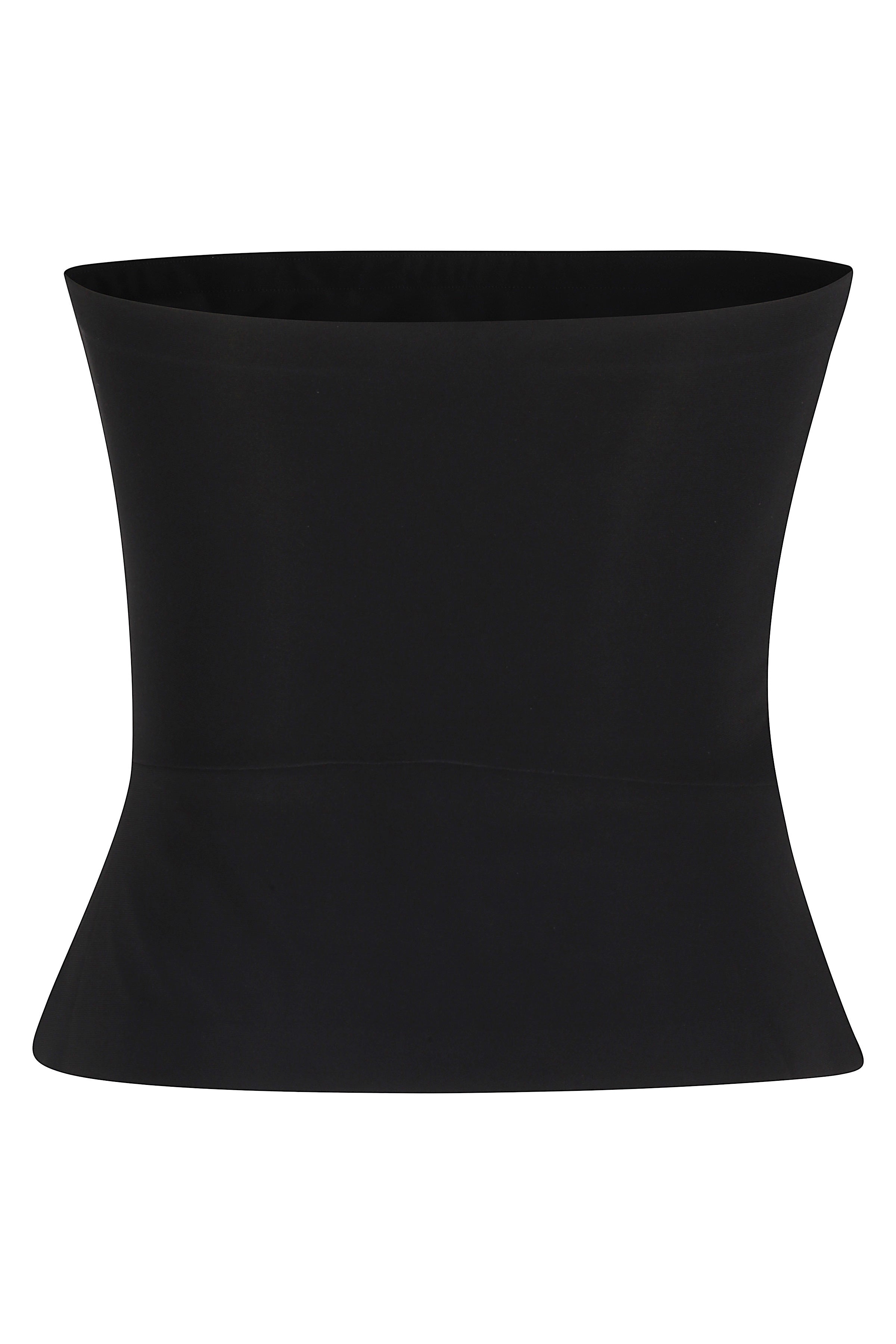 Strapless Top Black Poliestere Elastane