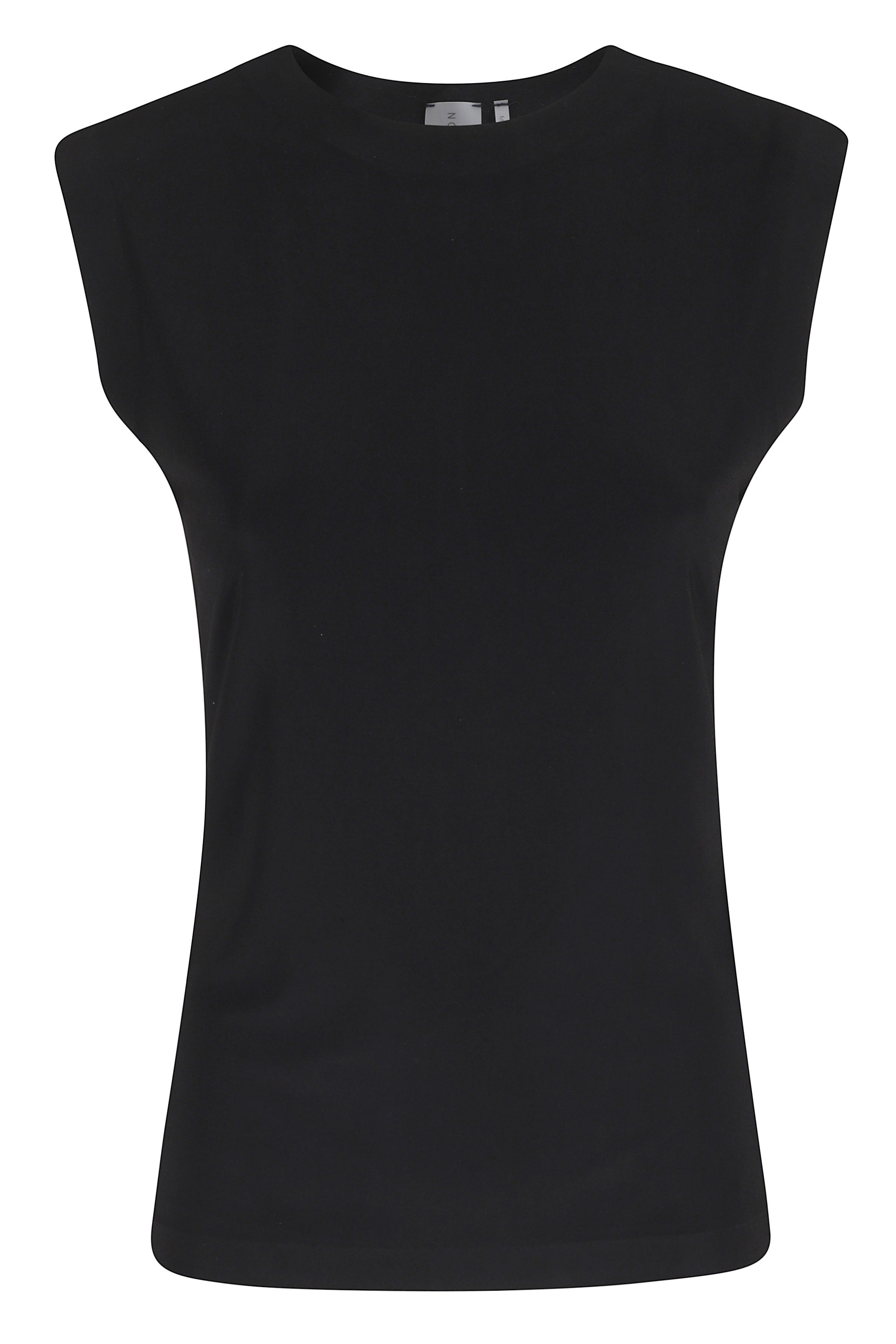 Sleeveless Top Black Poliestere Spandex