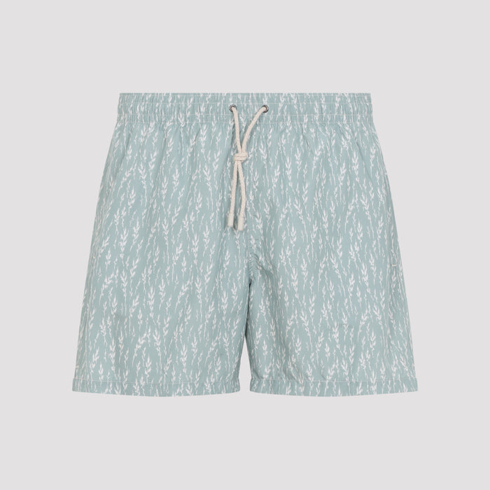 Polyester Swim Shorts Green Swimwear