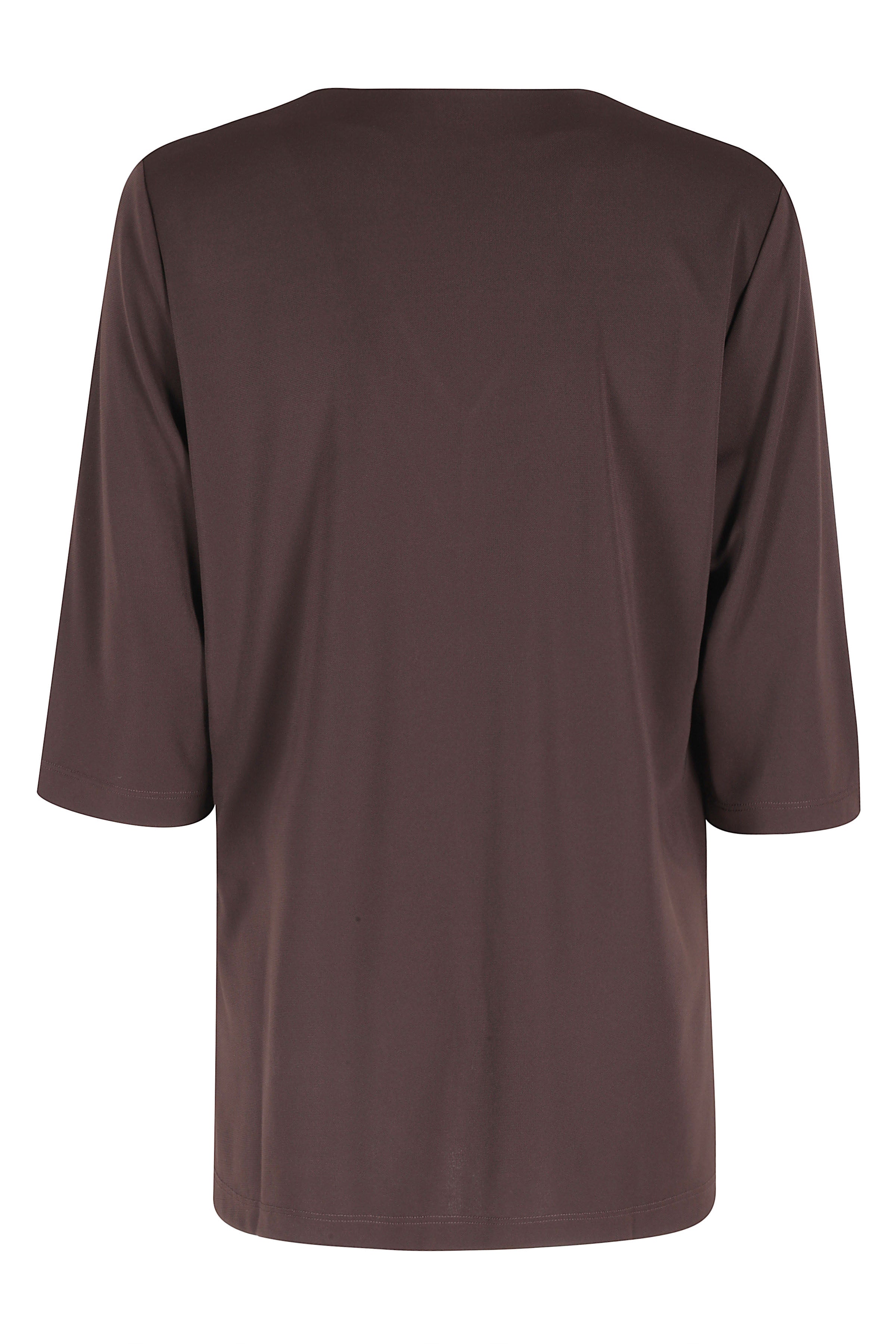 Knitwear Scollo V Brown Poliester Elastane Maglia