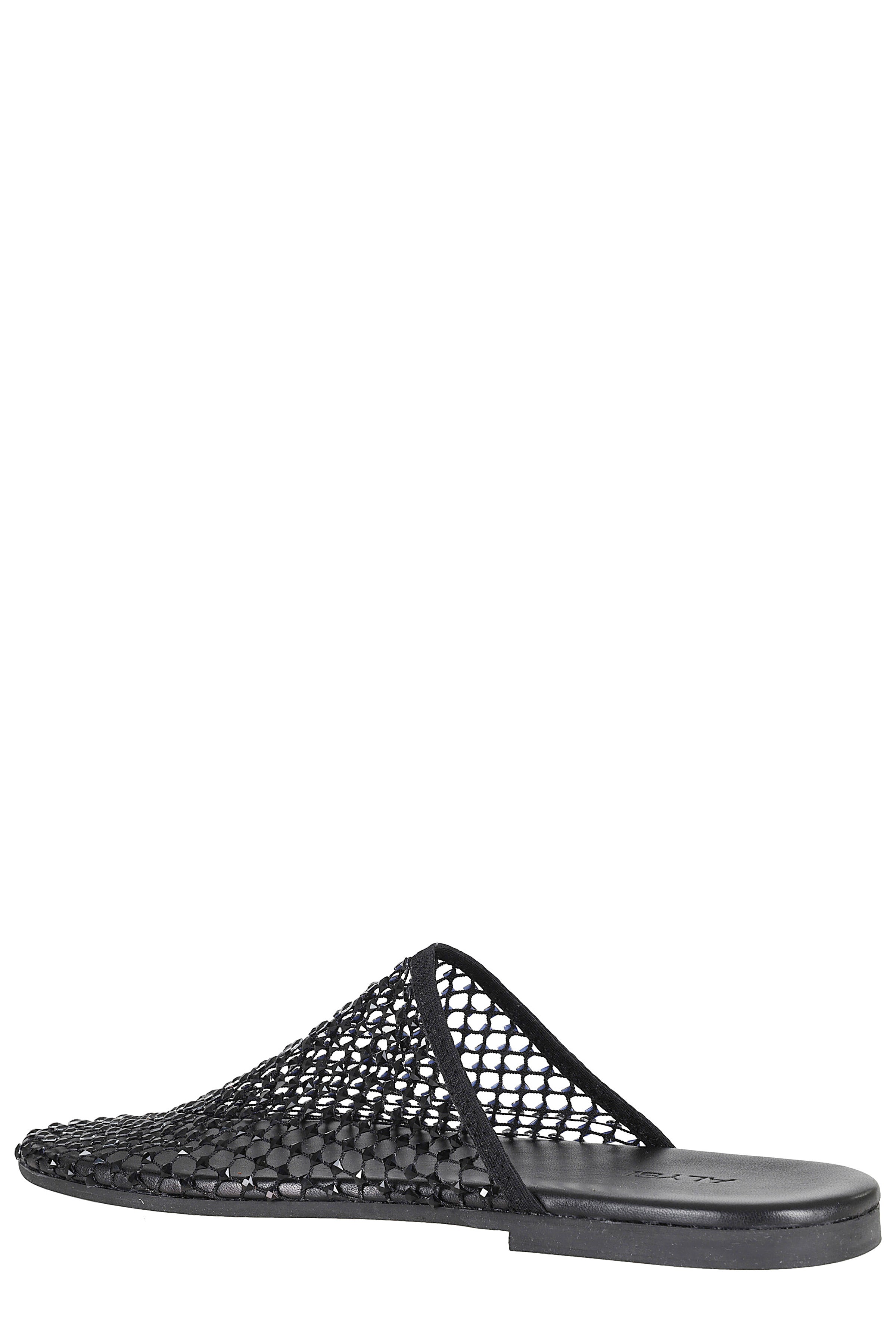 Mule Shoe Flat Strass Black Poliestere Calzature