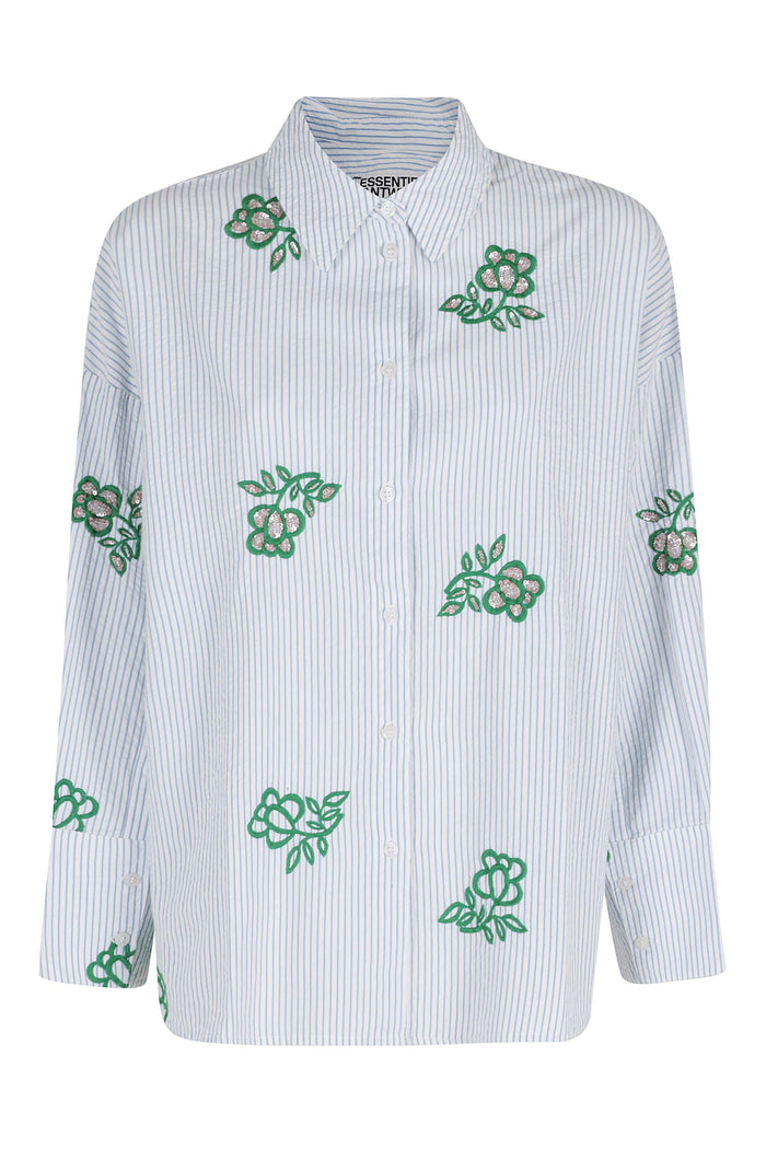 Jalinki Embroidered Shirt Blue Camicia