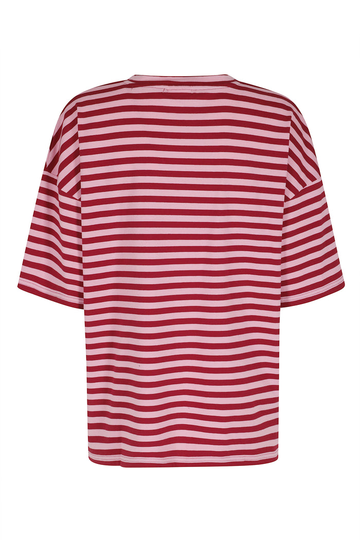 Joste Striped T-shirt W Strass Red