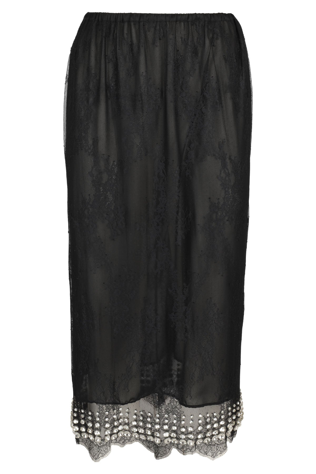 Embr. Ed Skirt Black Poliammide Gonna