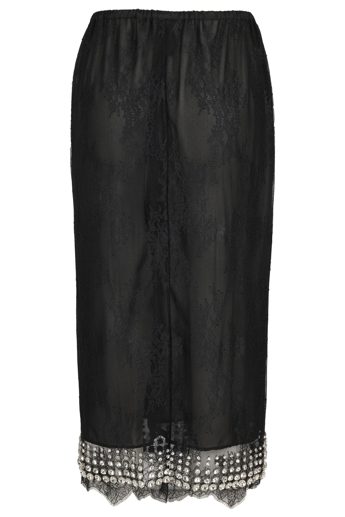 Embr. Ed Skirt Black Poliammide Gonna