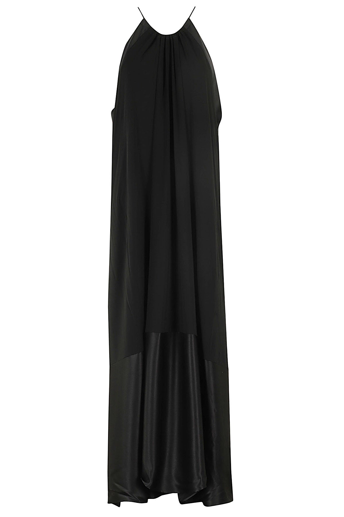 Samaria Black Viscose Elastane Abito