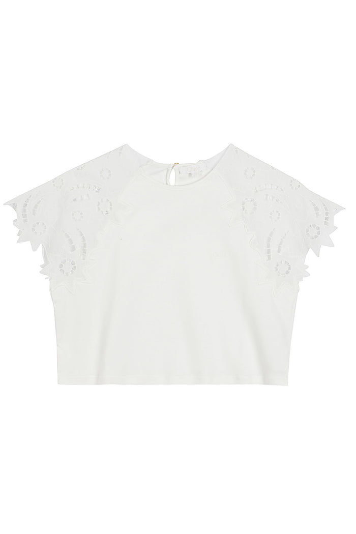 Top White Cotton Maglia