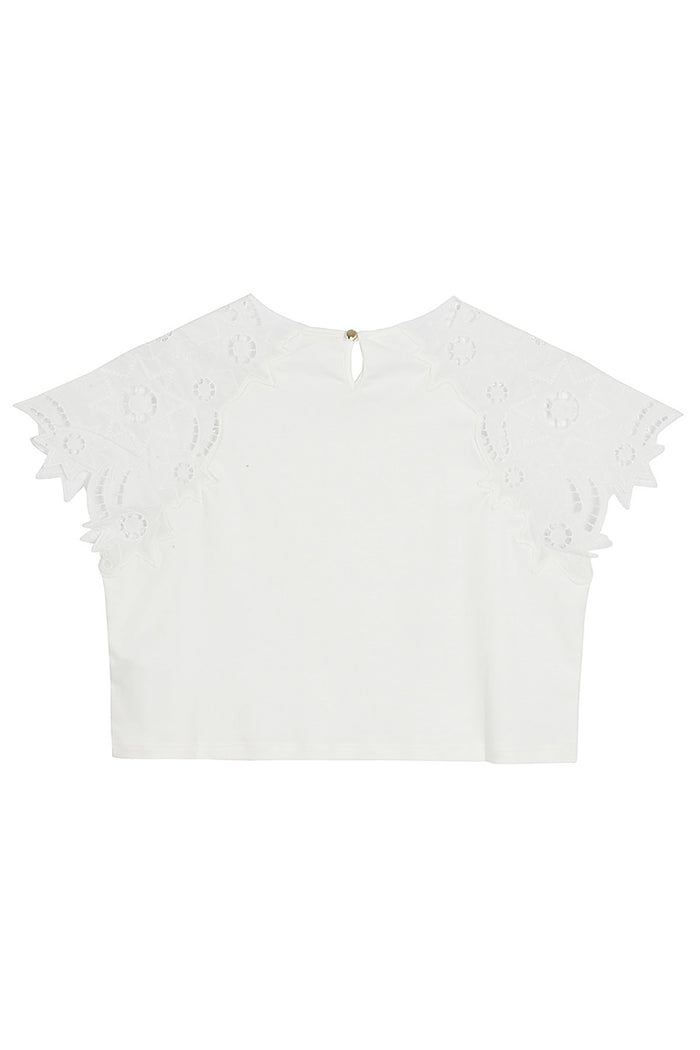 Top White Cotton Maglia