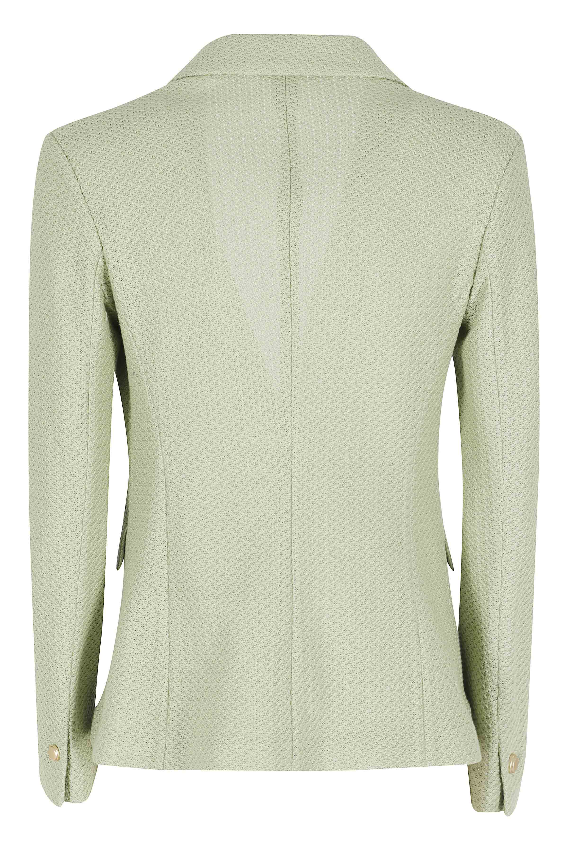 Slim Fit Cotone Green Blazer