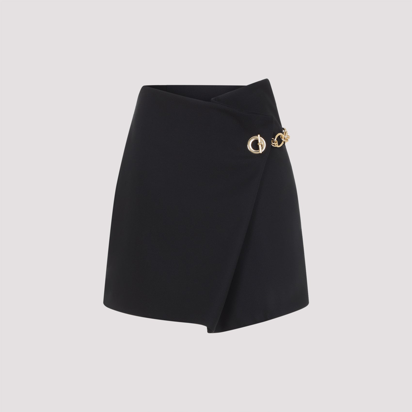 Wool Mini Skirt Black Mohair