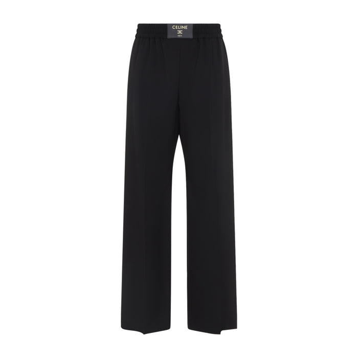Wool Pants Black Virgin