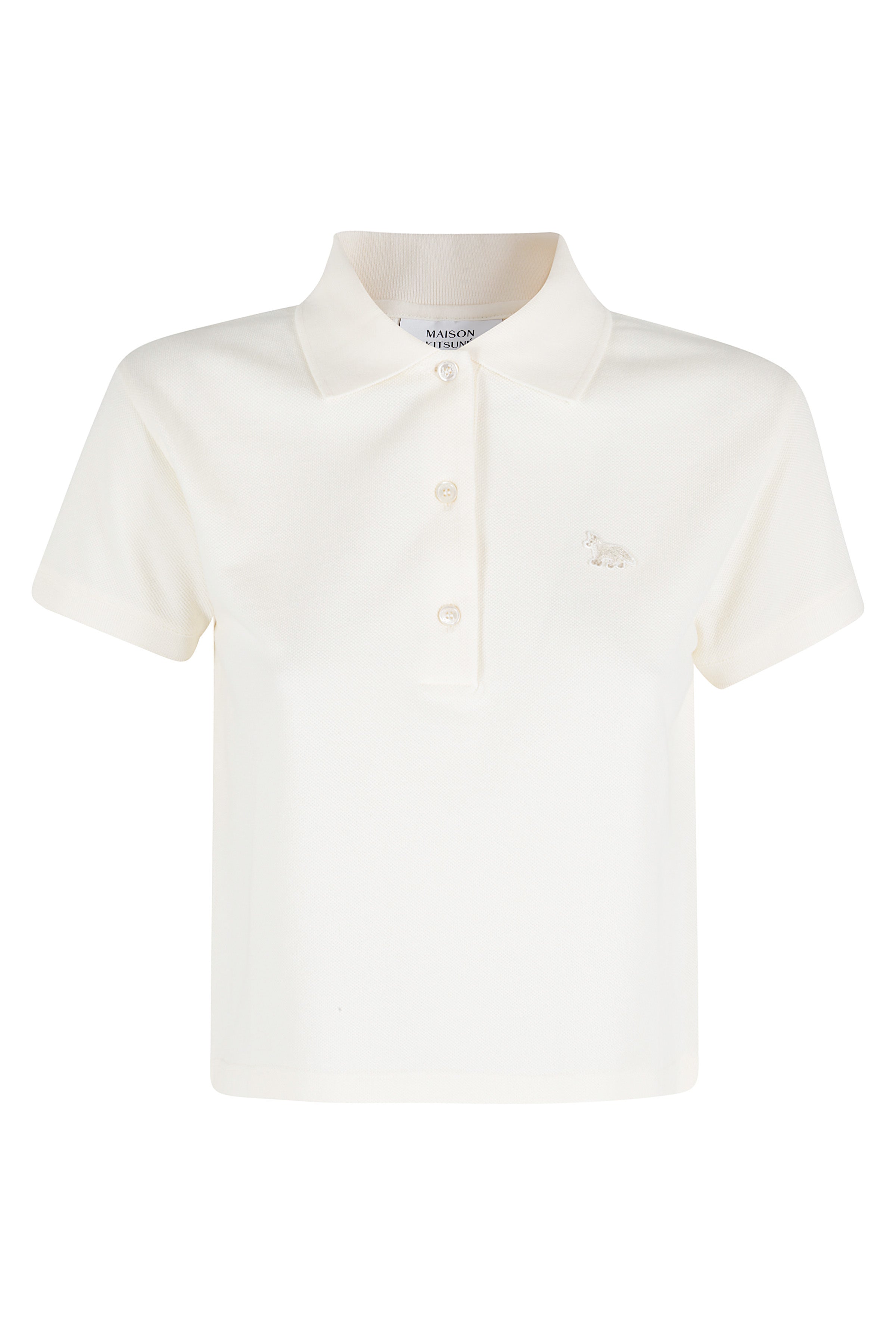Baby Fox Cropped Polo Nude & Neutrals Cotone