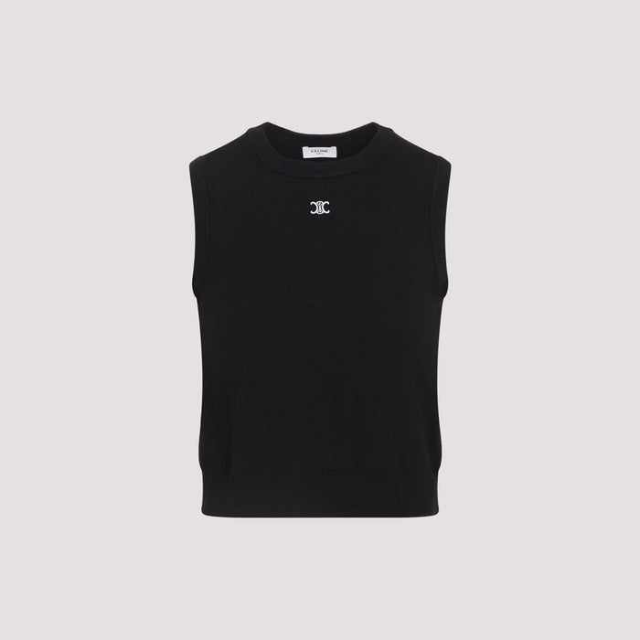 Wool Top Black Polyamide