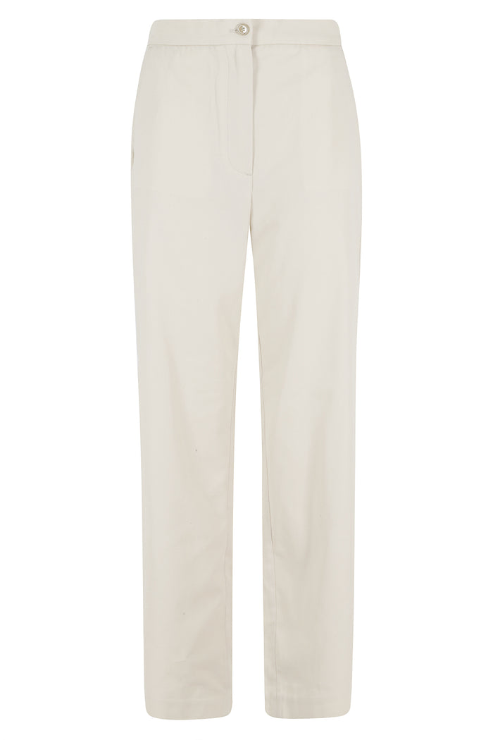 Charm Pantalone A Palazzo Nude & Neutrals Cotone Pantaloni