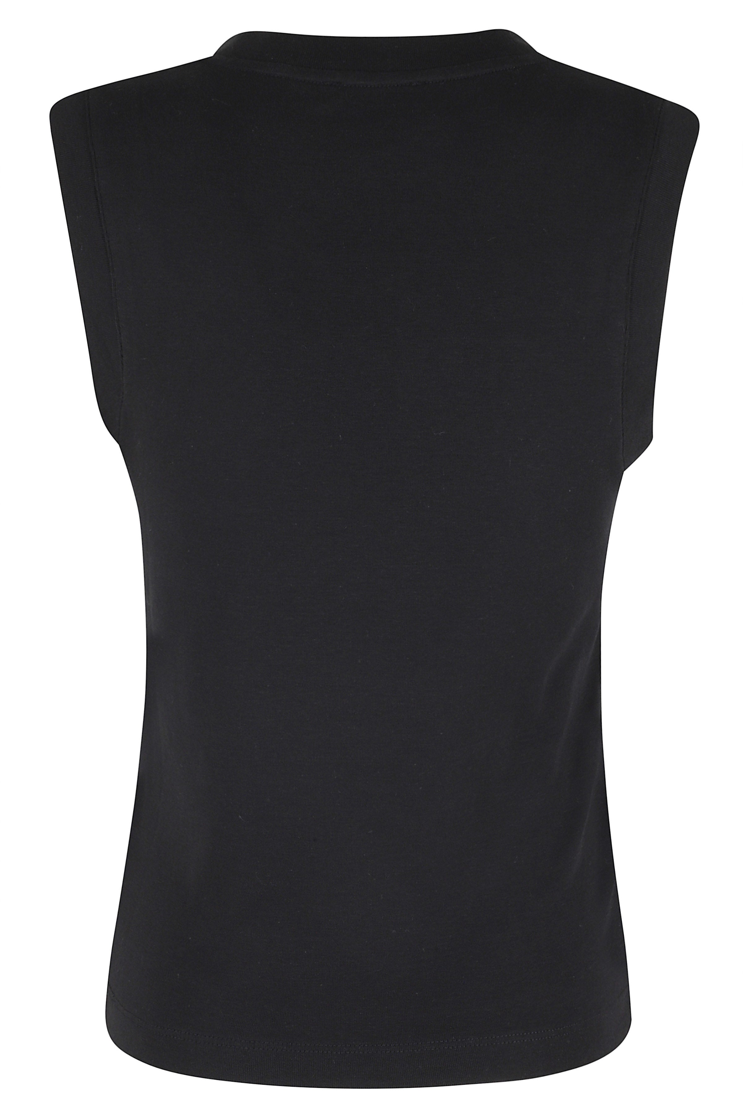 High V Shell Black Cotone Supima Modal Top