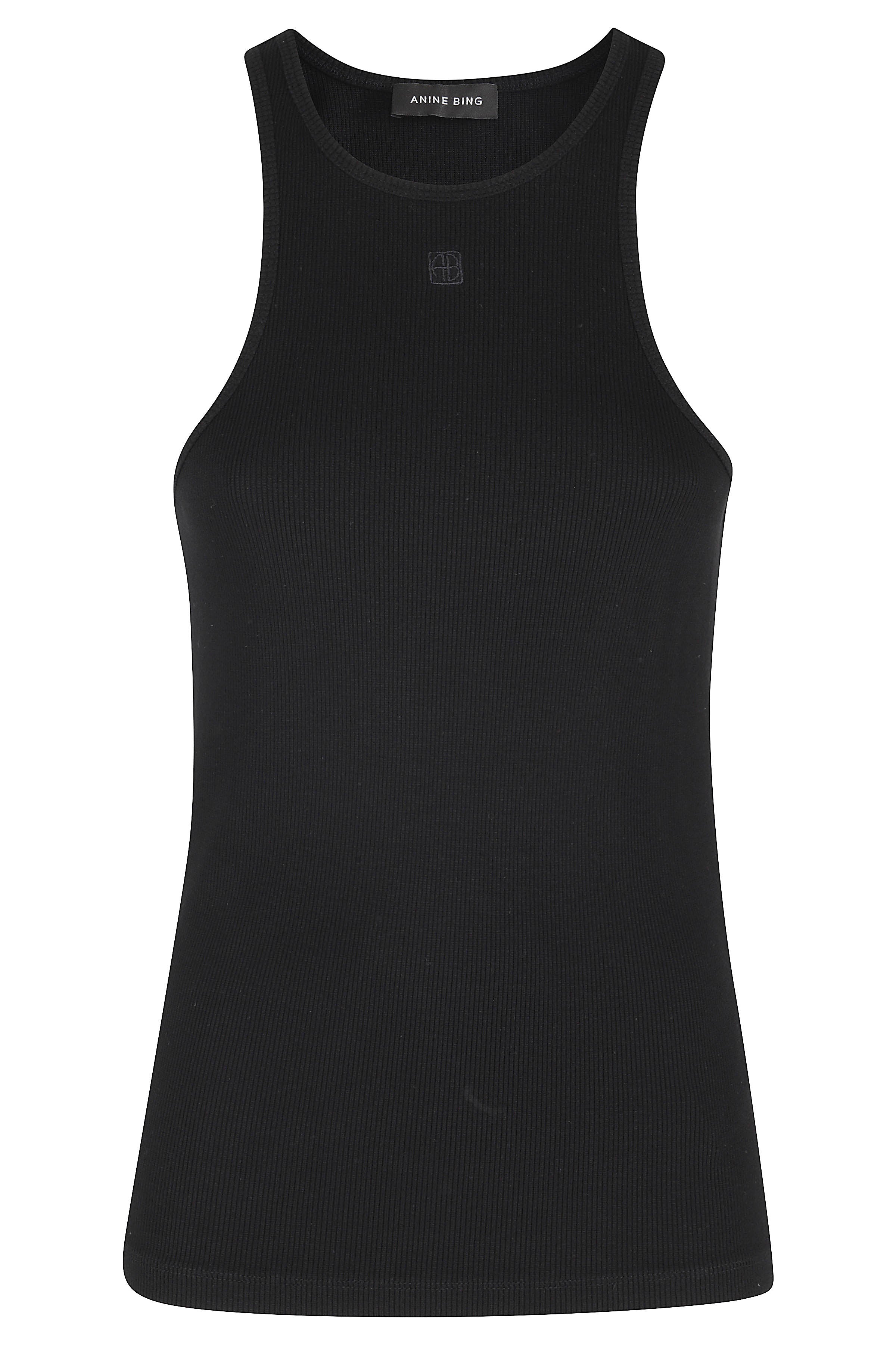 Cole Tank Black Cotone Elastane Top