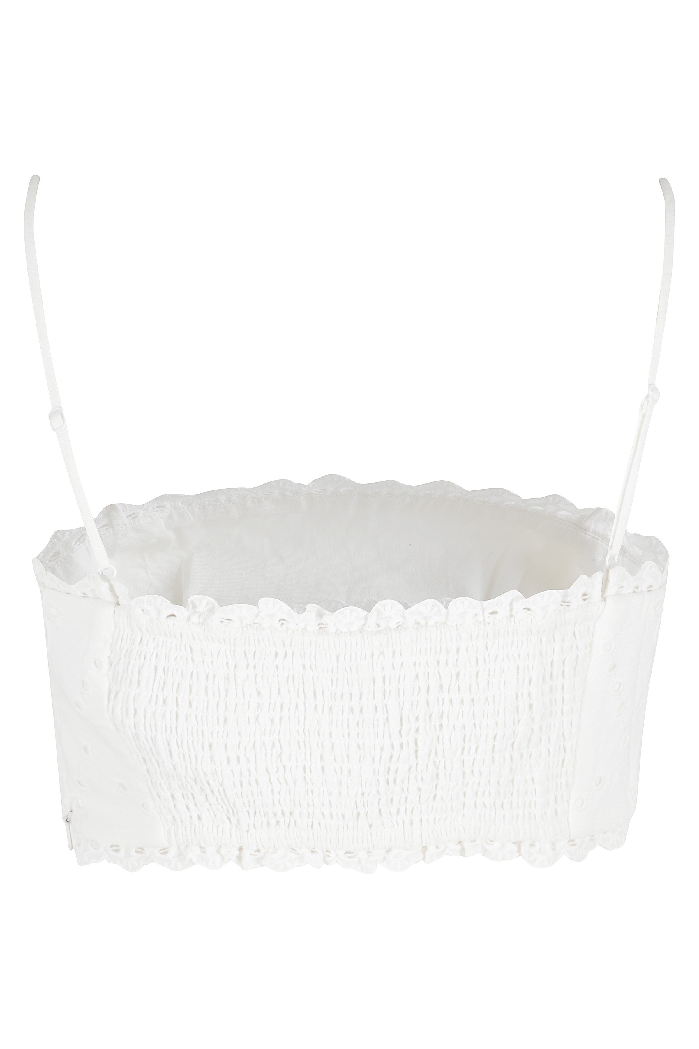 Bandeau White Cotone Lino Fodera: Top