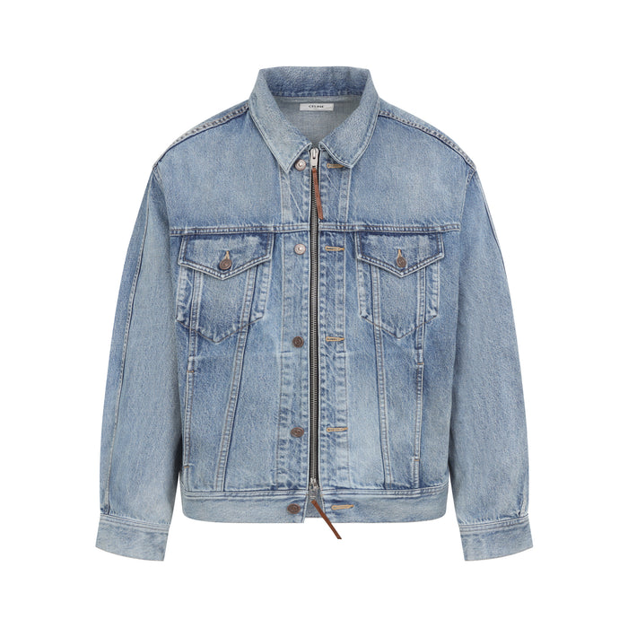 Trucker Jacket Blue Cotton