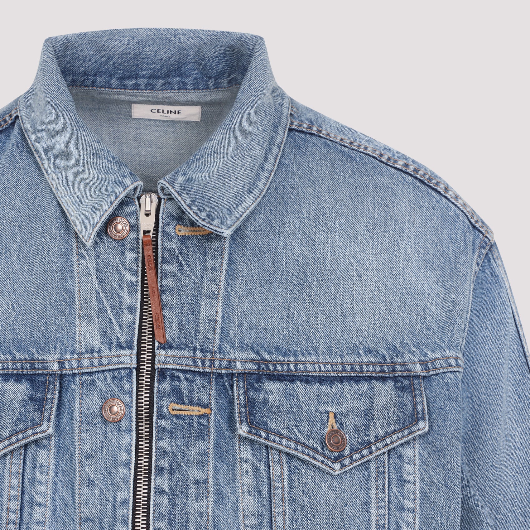 Trucker Jacket Blue Cotton
